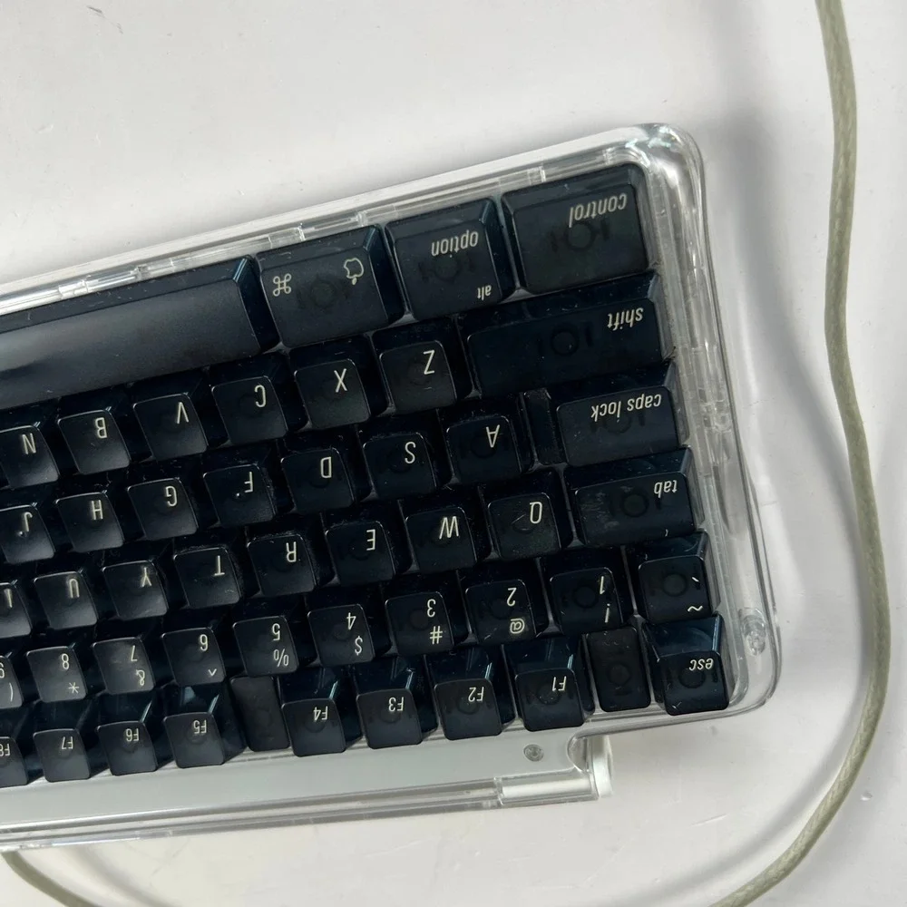 Apple Pro Keyboard M7803 USB Wired Black Clear Jelly Vintage Mac Accessory